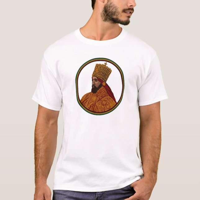 T-shirt Reggae Ethiopie Jamaïque de Haile Selassie Rasta (Devant)