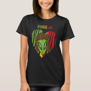 T-shirt Reggae Heart Alien Rasta Jamaïque Souvenir Rastafa