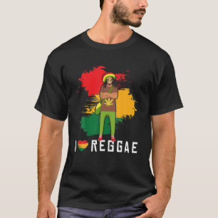 T-shirt Reggae Music Rastafari Dreadlocks Reggaeton Jamaic