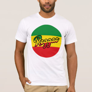 T-shirt Reggae Musique avec couleurs du drapeau reggae