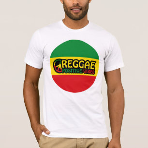 T-shirt Reggae Musique avec des vibes positives et drapeau