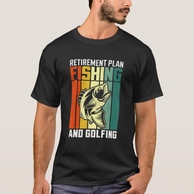T-shirt Régime de retraite pour hommes Pêche Rétro 1 (Devant)