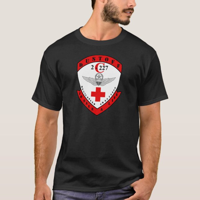T-shirt Régiment d'aviation de C Co2-227th - Dustoff (Devant)