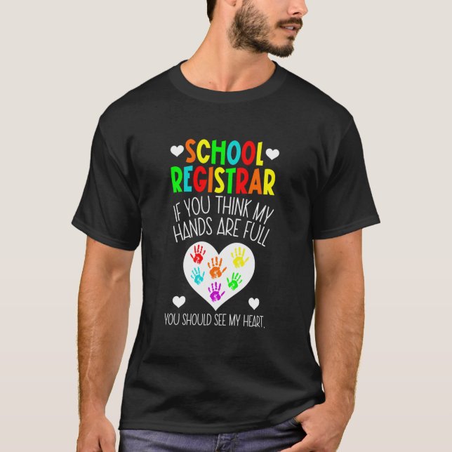 T-shirt Registre de l'école Mon registre du coeur Registre (Devant)