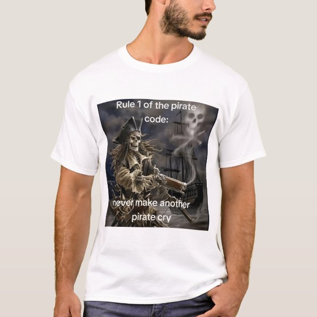 T-shirt Règle 1 du Code Pirate (Devant)