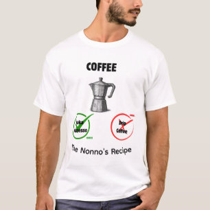 T-shirt Règle de café italien drôle personnalisée Pot Moka