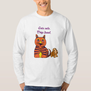 T-shirt Règle de chats de BB. Chemise de bave de chiens