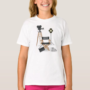 T-shirt réglé de filles de cinéaste