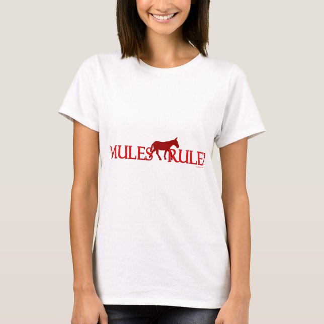 T-shirt Règle de mules ! Silhouette (Devant)