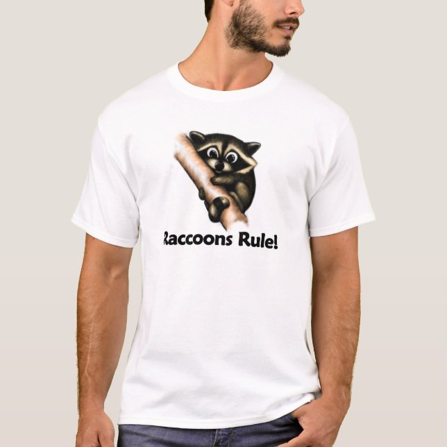 T-shirt Règle de ratons laveurs ! (Devant)