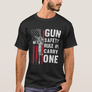T-shirt Règle de sécurité des armes à feu 1 Pro 2e amendem
