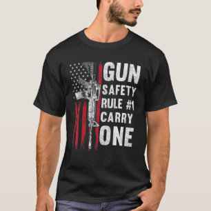 T-shirt Règle de sécurité des armes à feu 1 Pro 2e amendem