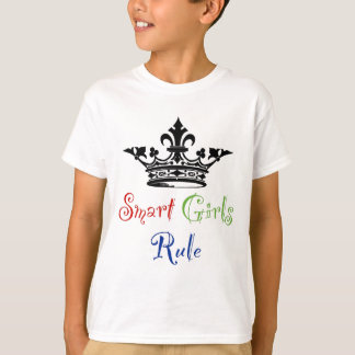 T-shirt Règle futée de filles… avec la couronne