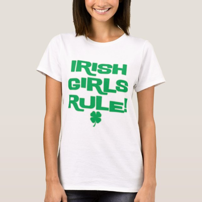 T-SHIRT RÈGLE IRLANDAISE DE FILLES ! (Devant)