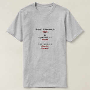 T-shirt Règles 006 de recherches