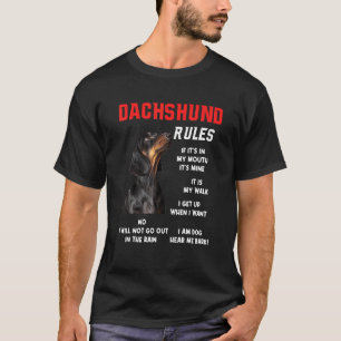 T-shirt Règles de Dachshund Amusants Chien Propriétaire An