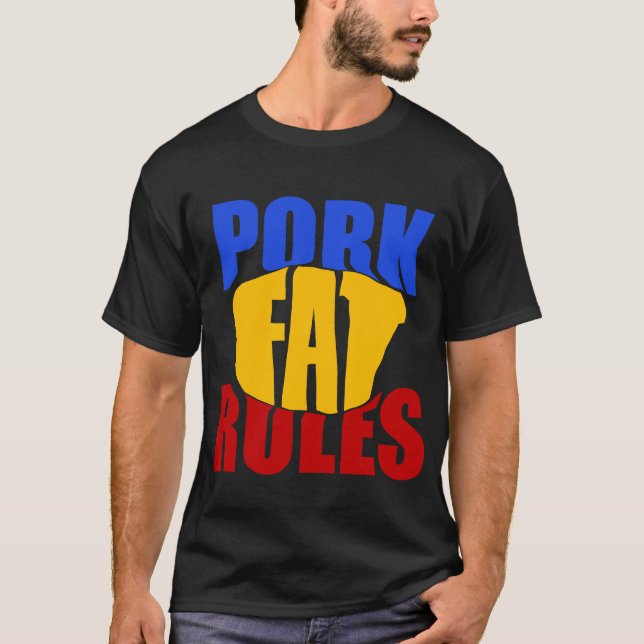 T-SHIRT RÈGLES DE FAT DE PORC (Devant)