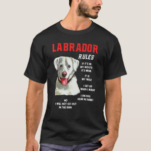 T-shirt Règles de Labrador Retriever Amusement Propriétair