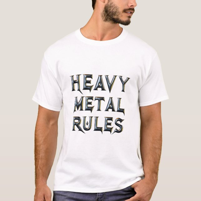 T-SHIRT RÈGLES DE MÉTAUX LOURDS (Devant)
