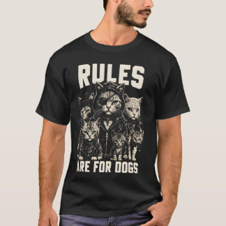 T-shirt Règles drôles pour les amoureux des chats sont pou