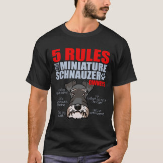 T-shirt Règles d'un Schnauzer