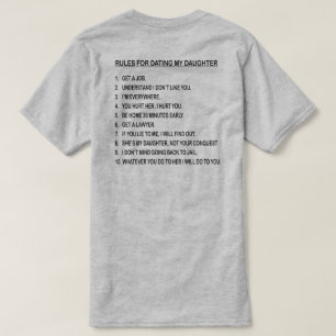 T-SHIRT RÈGLES POUR DATER MA FILLE