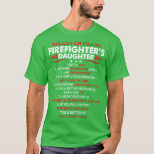 T-shirt Règles pour les rencontres Pompiers Fille Pompier