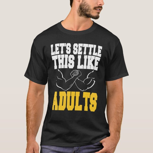 T-shirt Réglons ça comme des adultes luttant contre les br (Devant)