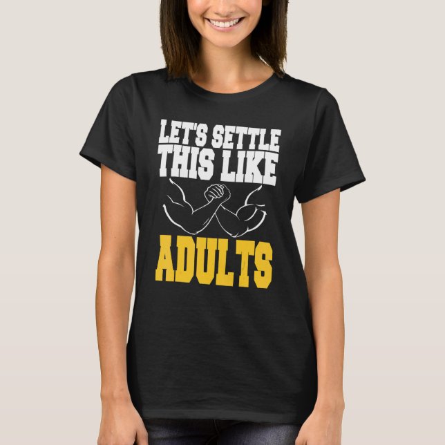 T-shirt Réglons ça comme des adultes luttant contre les br (Devant)