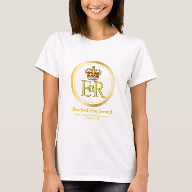 T-shirt Règne de la reine Elizabeth II (Devant)