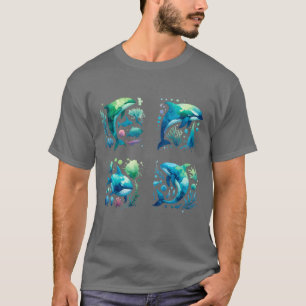 T-shirt regroupement de baleines pour plongeur ou snorkele