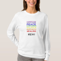 T-shirt Reiki aux couleurs des 7 chakras.