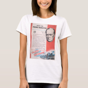 T-shirt Réimpression de l'affiche britannique de guerre.