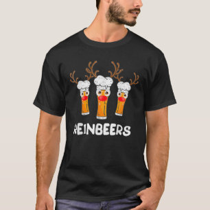 T-shirt Reinbeers Funny Reindeer Bière Noël Boire X