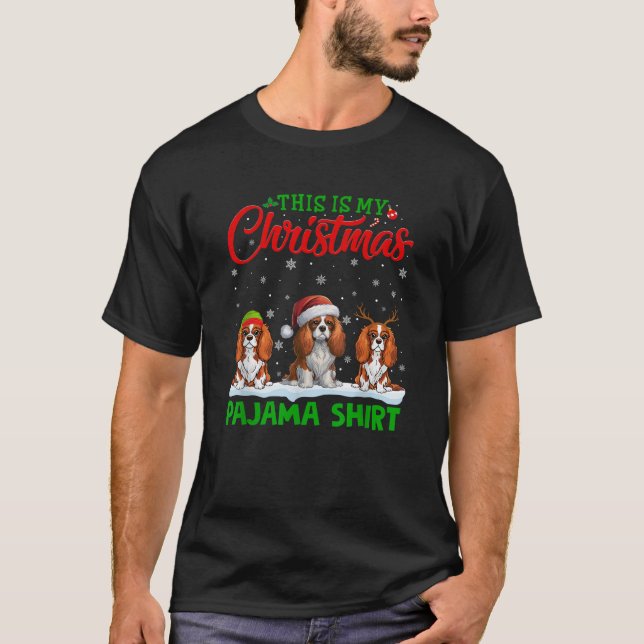 T-shirt Reindeer Cavalier King Charles Spaniel Dog Christm (Devant)