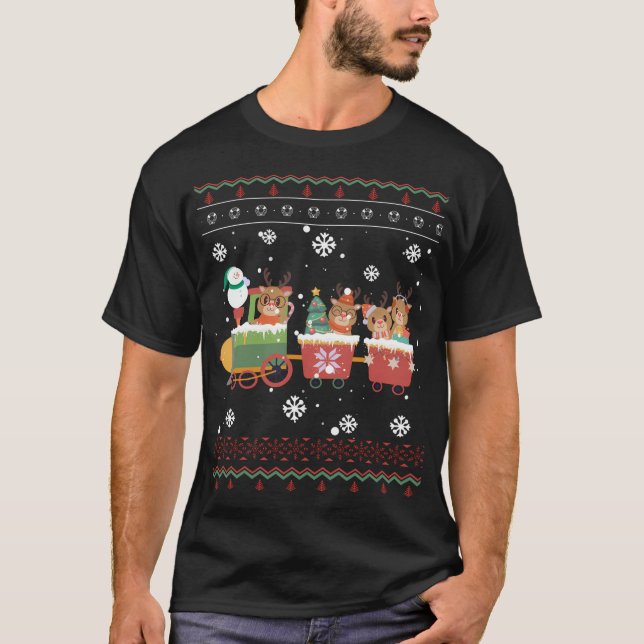 T-shirt Reindeer drôle Noël laid (Devant)