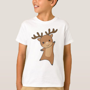 T-shirt Reindeer Forest Mets Animaux Pour Enfants