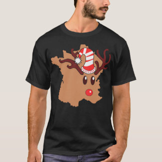 T-shirt Reindeer Head France Reindeer Antlers Antlers