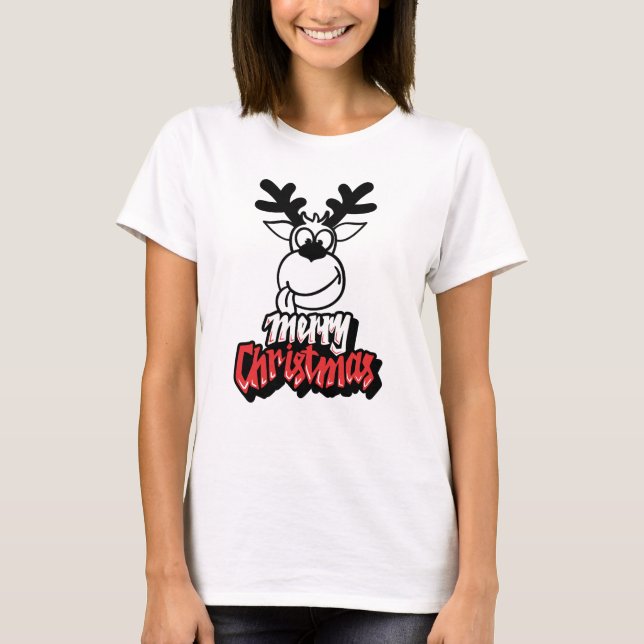T-shirt Reindeer Joy : Le thé de Noël parfait (Devant)