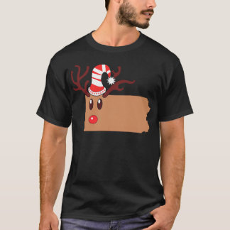 T-shirt Reindeer Pennsylvanie Père Noël Reindeer Antlers