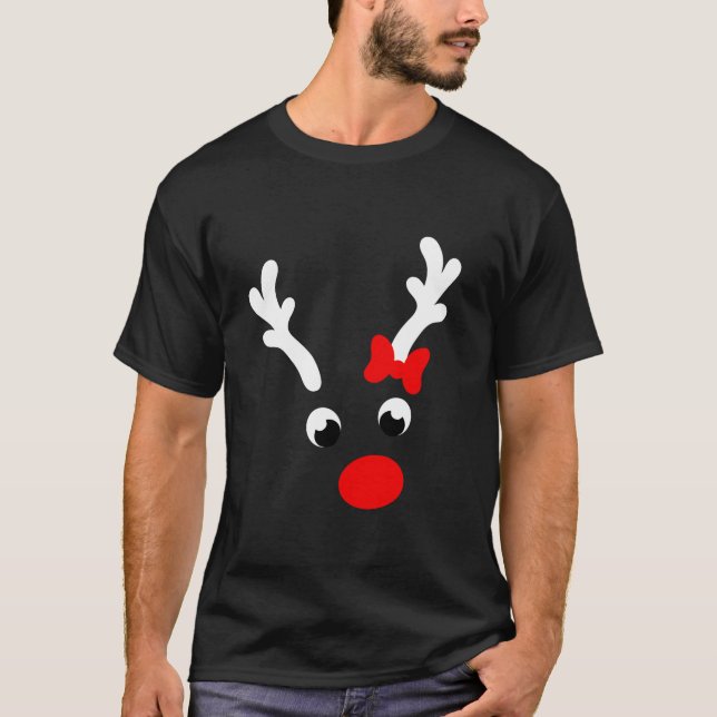 T-shirt Reindeer Xmas Matching Family Group Christmas Part (Devant)