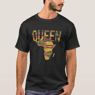 T-shirt Reine africaine Art pour femmes filles Tissu Kente