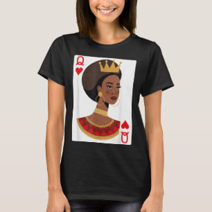 T-shirt reine africaine carte melanine fierté noire blm