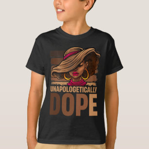 T-shirt Reine Afro Mélanine Sans excuses Drogue Noir Son