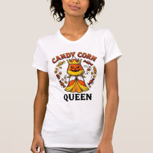 T-shirt Reine Candy Corn Vintage Halloween Candy Shirt Art