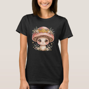T-shirt Reine Champignon Rose Boujee - Couronne en Nid d'A