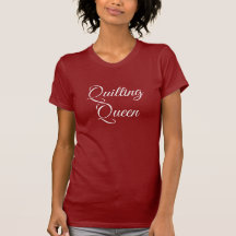 T-shirt "Reine de couture" en coton rouge assez pr
