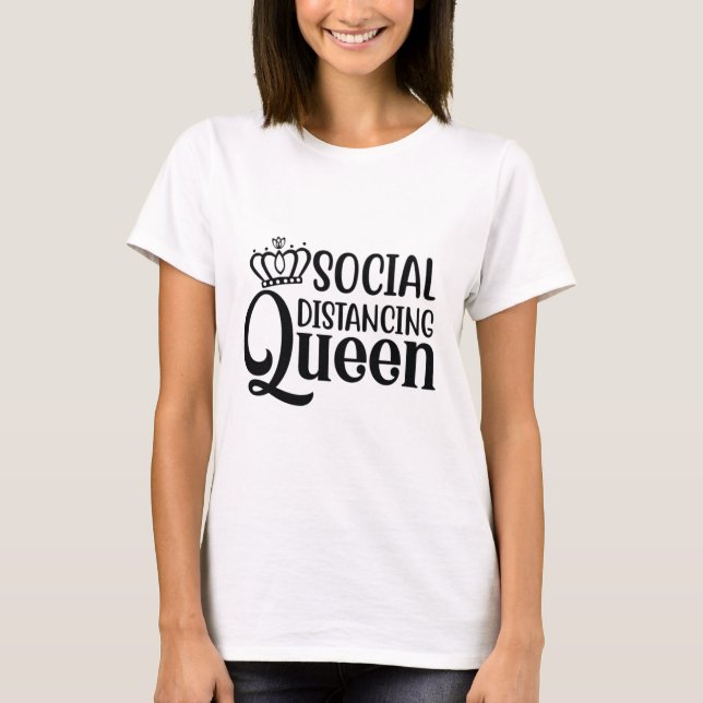 T-shirt Reine de la détresse sociale (Devant)