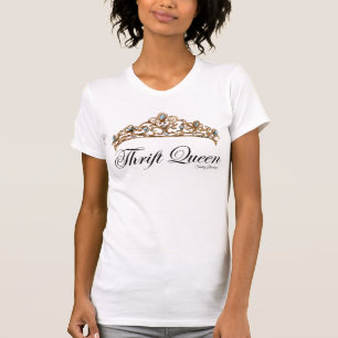 T-shirt Reine de la Friperie avec une Couronne
