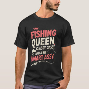 T-shirt Reine de la pêche Classeuse Sassy Et un peu de cul